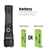 LED Flashlight High Lumens Flashlight USB Torch Hunting Lamp Hand Light - 5minutessolution
