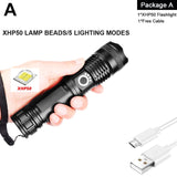 LED Flashlight Zoom USB Rechargeable Power - 5minutessolution