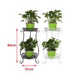Double Layer Garden Lawn Gardening Plant Stands - 5minutessolution