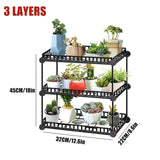 6/5/4/3 Tier Durable Metal Plant Shelves Garden Lawn Gardening Plant Stands - 5minutessolution