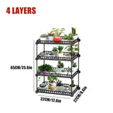 6/5/4/3 Tier Durable Metal Plant Shelves Garden Lawn Gardening Plant Stands - 5minutessolution