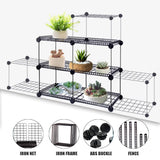 6/5/4/3 Tier Durable Metal Plant Shelves Garden Lawn Gardening Plant Stands - 5minutessolution