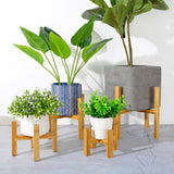 Wood Pot Trays Garden Lawn Gardening Plant Stands - 5minutessolution