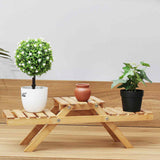 Bamboo Plant Flower Shelf Garden Lawn Gardening Plant Stands - 5minutessolution