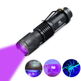 UV Flashlight Ultra Violet Light With Zoom Function Mini UV Black Light - 5minutessolution