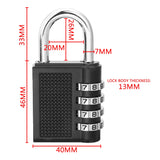 Heavy Duty 4 Dial Digit Combination Key and Lock - 5minutessolution