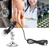 1600X USB Digital Microscope Camera Endoscope 8LED Magnifier with Metal Stand - 5minutessolution