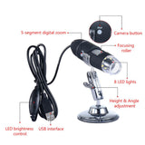 1600X USB Digital Microscope Camera Endoscope 8LED Magnifier with Metal Stand - 5minutessolution