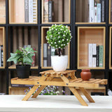 Bamboo Plant Flower Shelf Garden Lawn Gardening Plant Stands - 5minutessolution