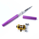 Portable Pocket Telescopic Mini Fishing Pole Pen Shape Folded Fishing Rod With Reel Wheel - 5minutessolution