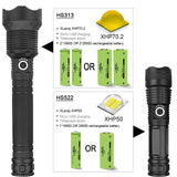 LED Flashlight High Lumens Flashlight USB Torch Hunting Lamp Hand Light - 5minutessolution