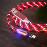 Glow LED Lighting Fast Charging Magnetic USB Type C Cable Magnetic Cable USB Micro Charger Cable Wire for iPhone Huawei Samsung - 5minutessolution