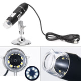 1600X USB Digital Microscope Camera Endoscope 8LED Magnifier with Metal Stand - 5minutessolution