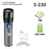 LED Flashlight Waterproof camping light Zoomable Torch - 5minutessolution