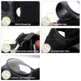 HiMISS Bicycle Rearview Mirror Bike Rearview Mirror Strap Portable Breathable Mesh Fabric Bike Wristband Black - 5minutessolution