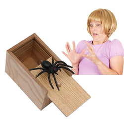 Fool's Day Gift Wooden Prank Trick Practical Joke Home Office Scare Toy Box Gag Spider Mouse Kids Funny Play Joke Gift Toy - 5minutessolution