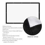 Projection Projector Screen Canvas White Curtain Screen 3D Film Portable Wall Mounted Projecting - 5minutessolution